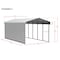Arrow Storage Products Galvanized Steel Carport, W/ 1-Sided Enclosure, Compact Car Metal Carport Kit, 12'x24'x9', Eggshell CPH122409ECL1 - alternate 6